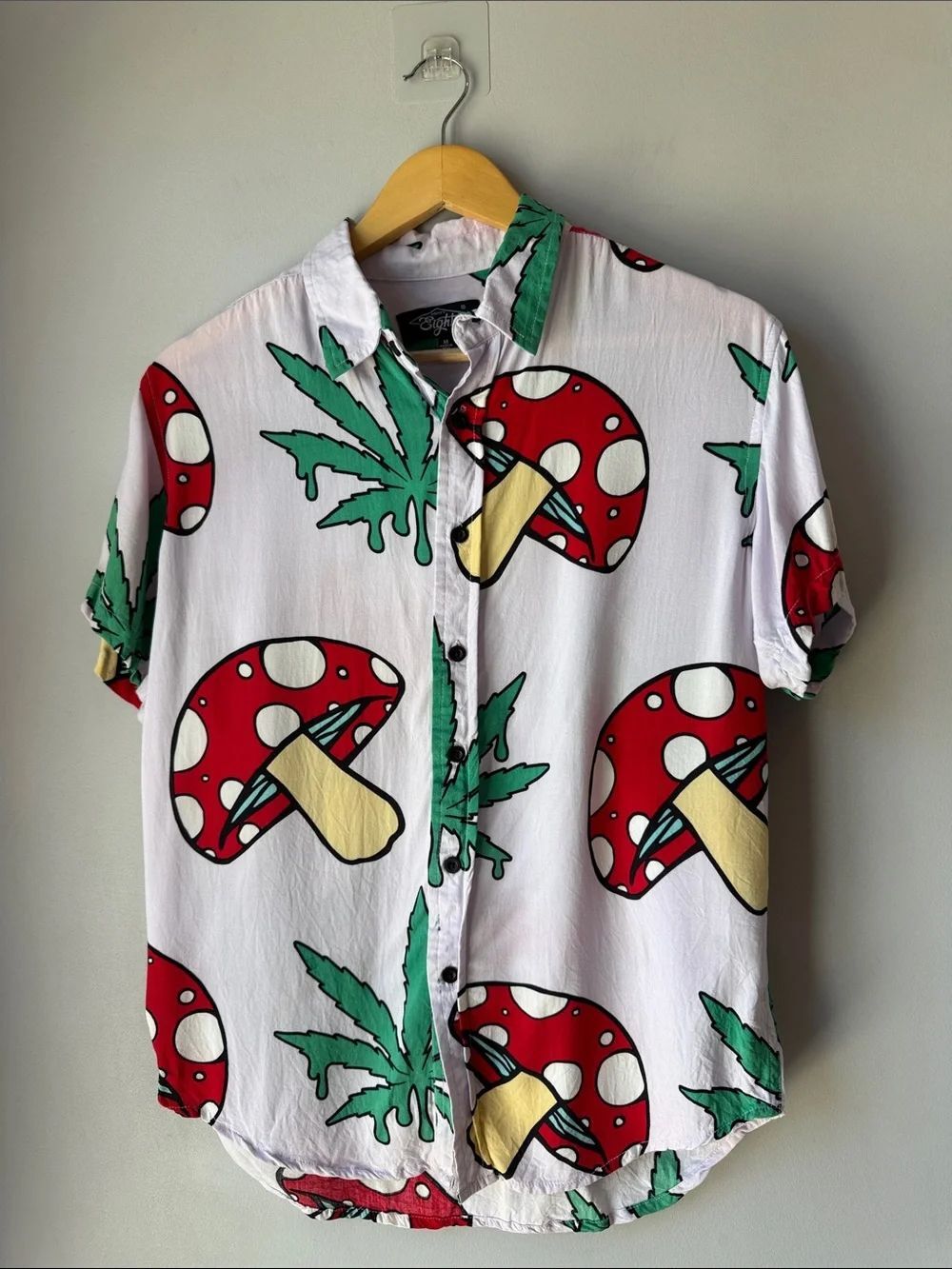 Eighty Eight Mushroom Print Button Down Shirt